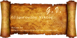 Gligorovics Viktor névjegykártya