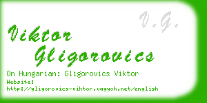 viktor gligorovics business card